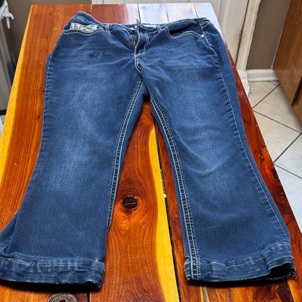Love Indigo Dark Blue Flare Jeans H8